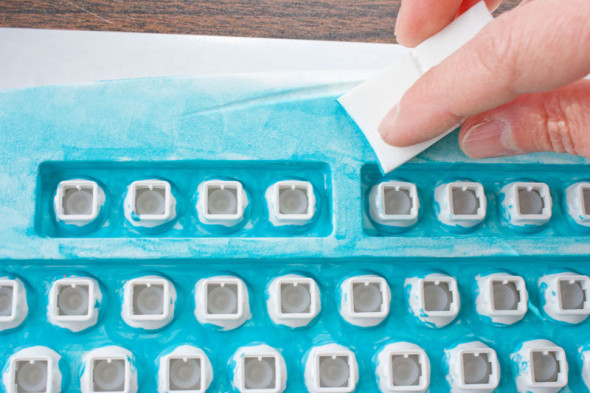 DIY colorful painted computer keyboard