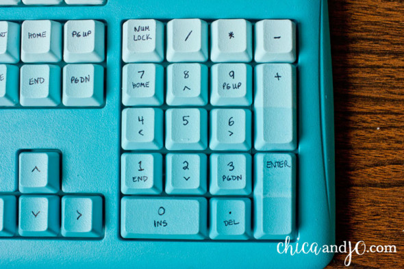 DIY colorful painted computer keyboard