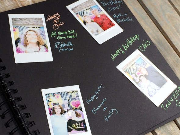 polaroid camera guest book