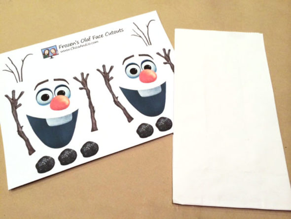 Frozen Olaf treat bag party favor