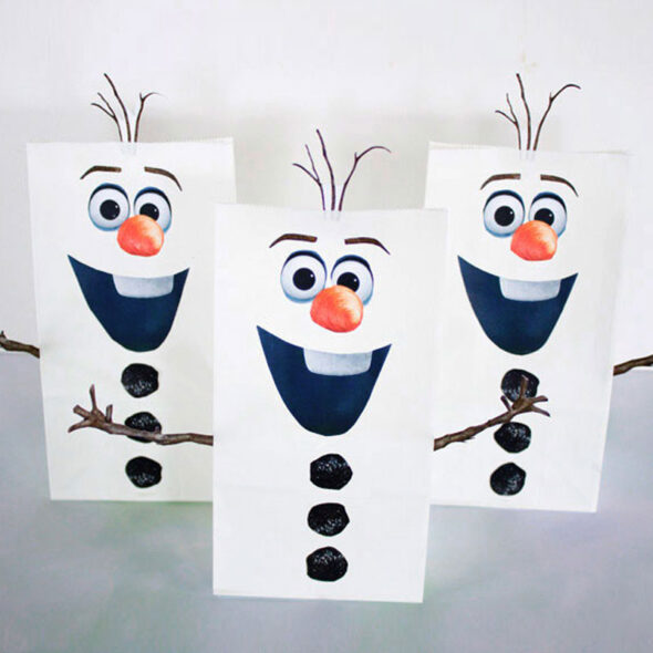 Olaf Frozen Favor Bags and Sno-cone Cups