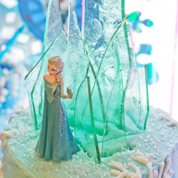 Frozen Cake Topper with Candy Ice Castle