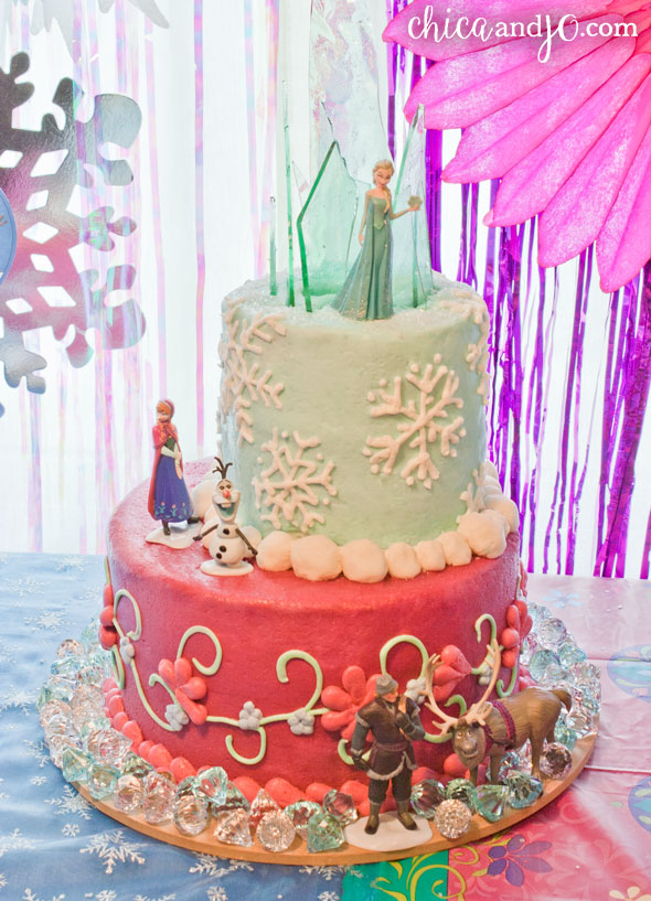 Frozen Cake Topper with Candy Ice Castle