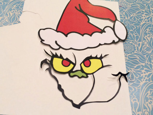 Grinch face favor bag printables