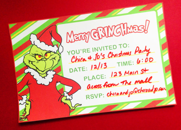 grinch party printables