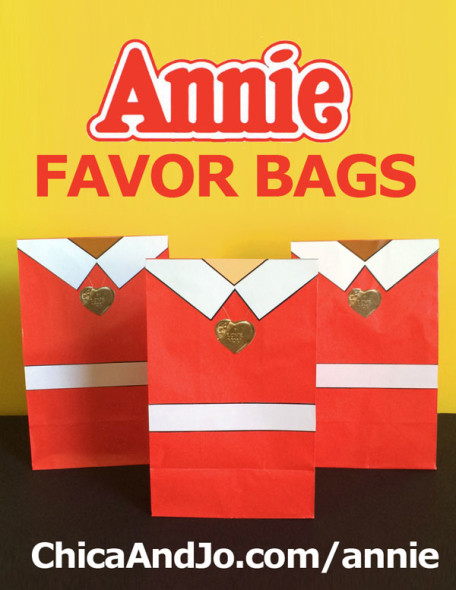 Annie dress party favor bags