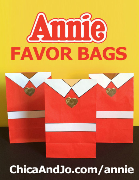 Annie dress party favor bags