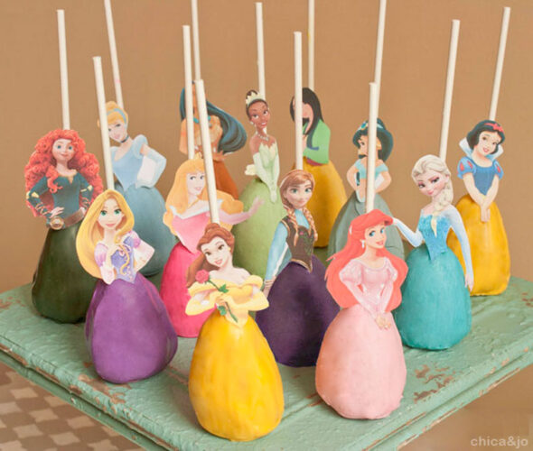 printable disney princess cake pop toppers