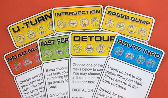 DIY Amazing Race clue card printables