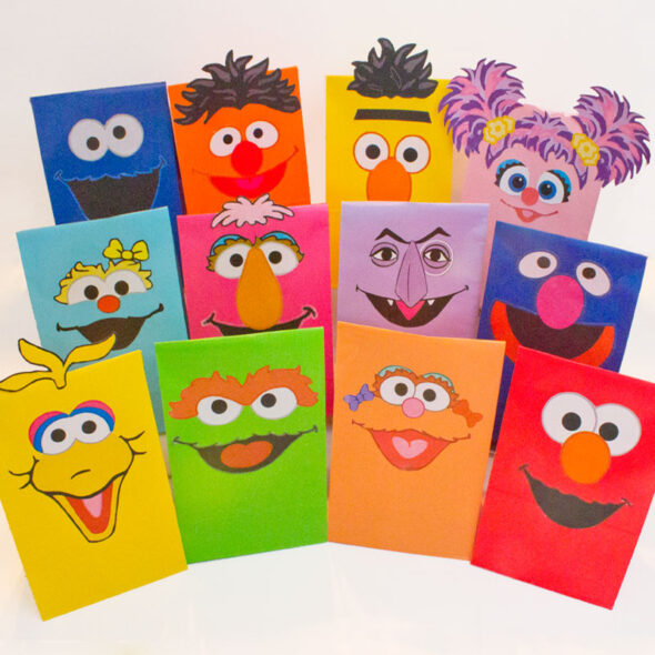 sesame street party favor bags chica and jo