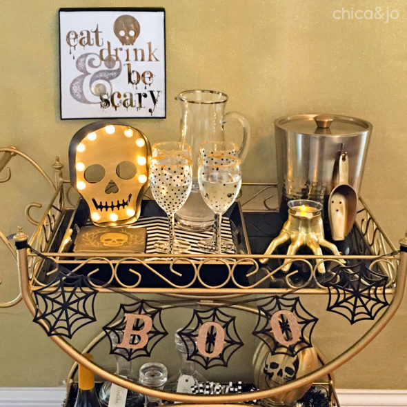 Style a Halloween Bar Cart