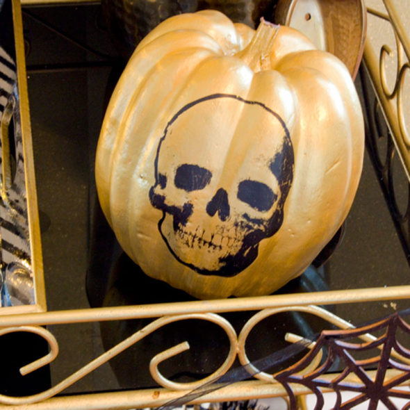 Style a Halloween bar cart