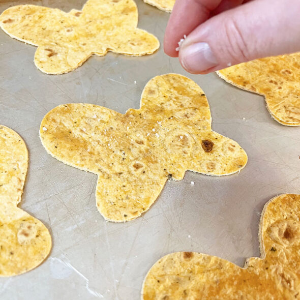 Make custom shaped tortilla chips