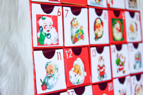 Retro Santa Advent calendar