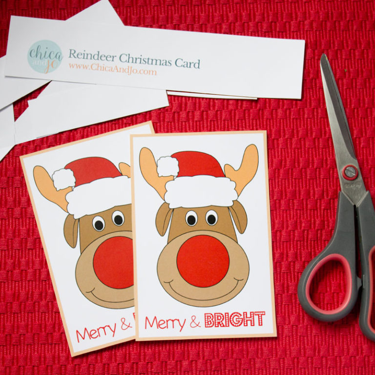 EOS Christmas Cards with Rudolph the Reindeer | Chica and Jo