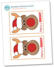 EOS Christmas cards with Rudolph the Reindeer