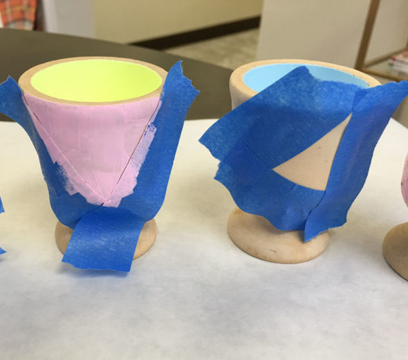 Neon pastel Easter egg cups