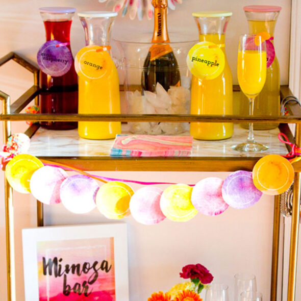 DIY Mimosa Bar Guide: How To Set Up + FREE Mimosa Bar Printables