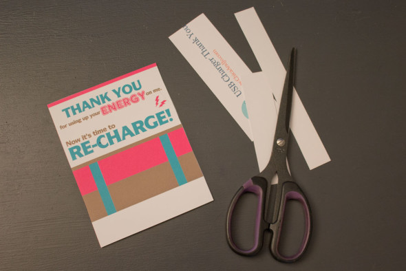 USB charger thank you card gift for school teachers