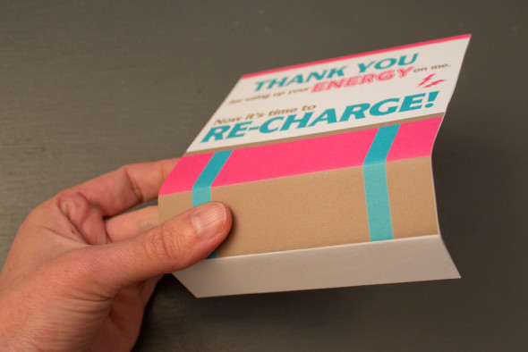 USB charger thank you card gift for school teachers