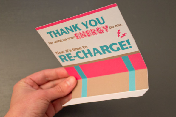 USB charger thank you card gift for school teachers