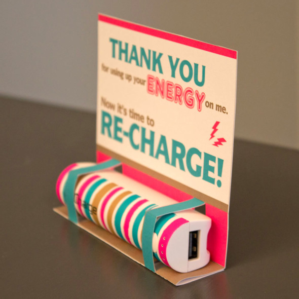USB charger thank you card gift for school teachers