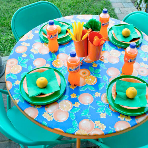 Refurbish a Folding Card Table and Metal Chairs