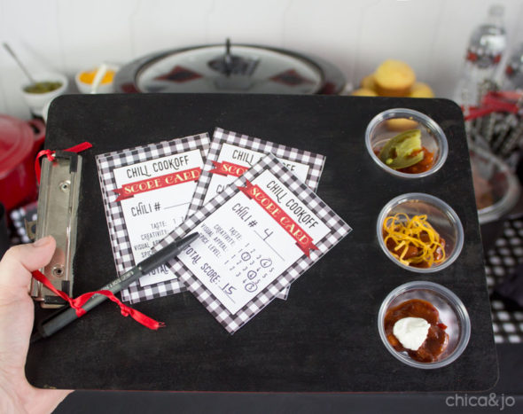 Chili cook-off sample tasting trays