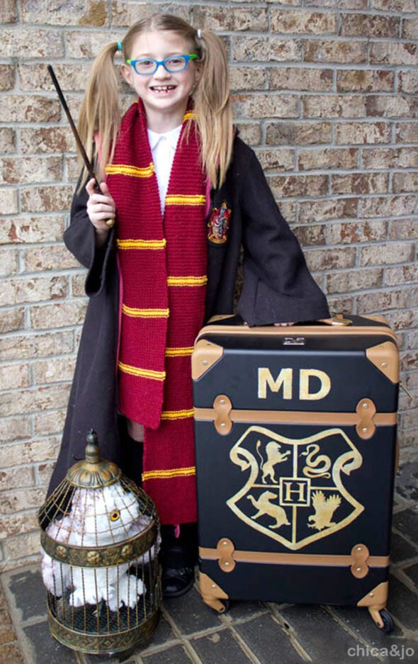 DIY Harry Potter school trunk suitcase