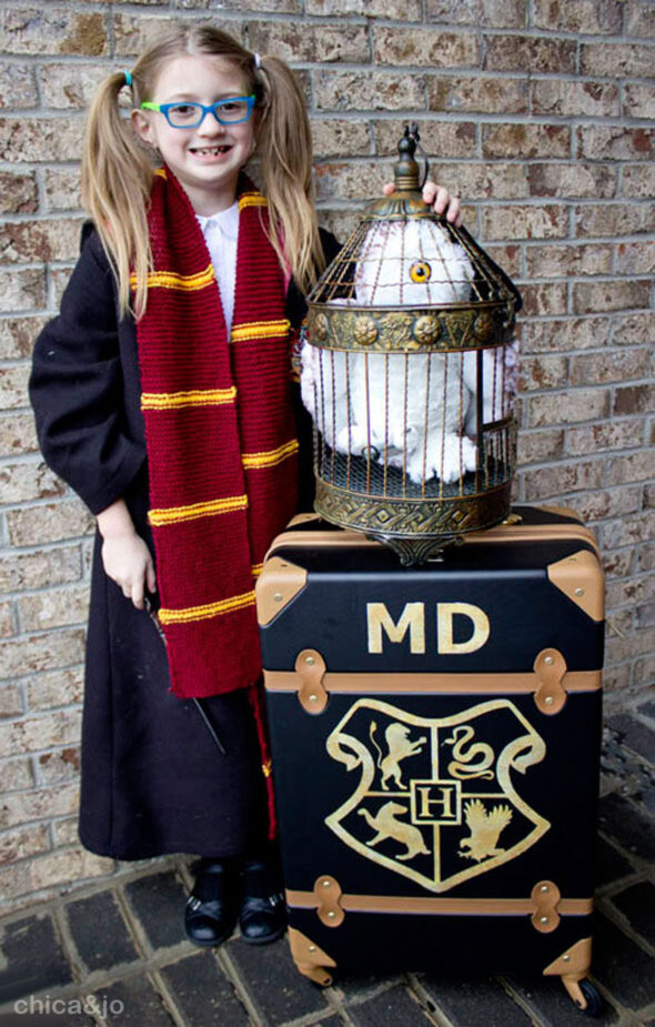 DIY Harry Potter school trunk suitcase