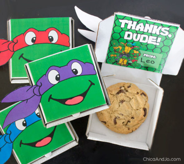 TMNT Teenage Mutant Ninja Turtles cookie favor box