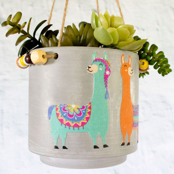Llama Decorated Concrete Planter from Target