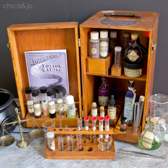 DIY Harry Potter potion making kit for wizards and magic spells