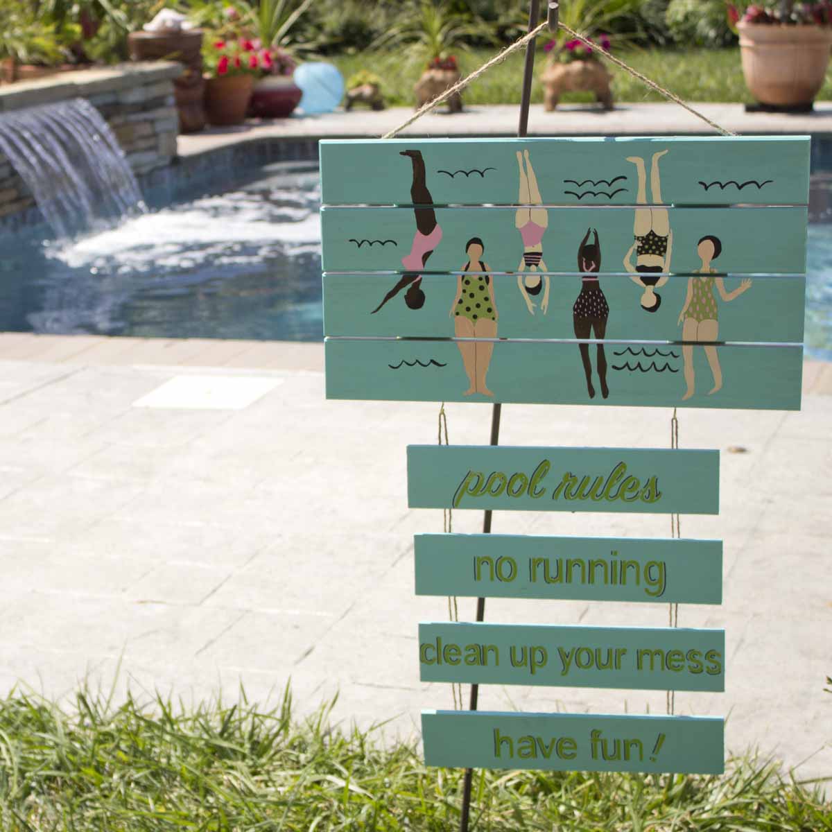  Pool Signs and Decor Outdoor Bad Decisions Make Good