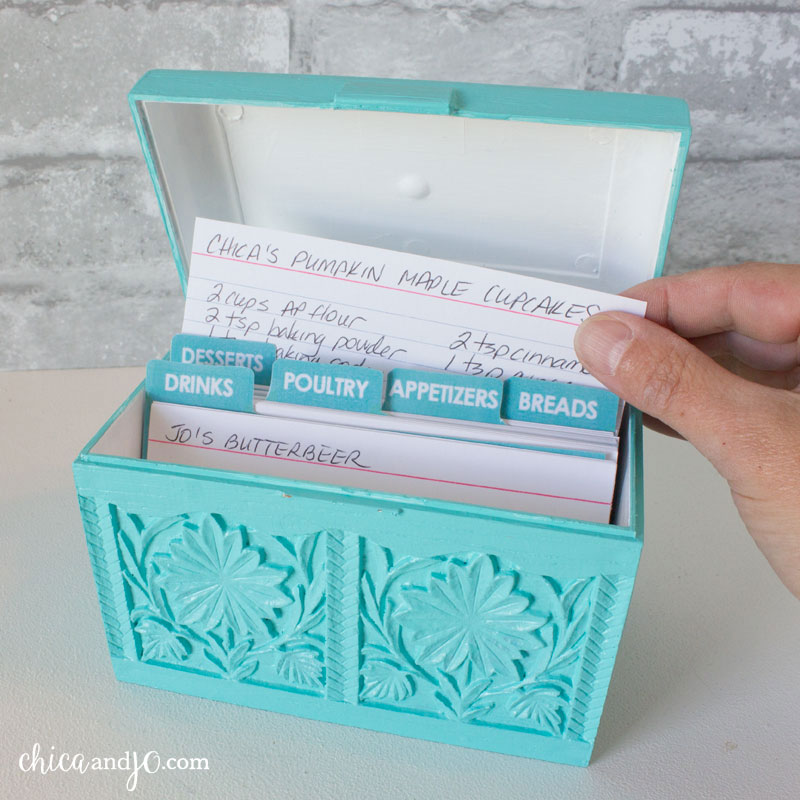 Vintage Recipe Box Makeover