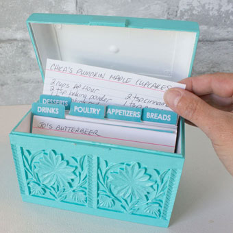 Vintage Recipe Box Makeover