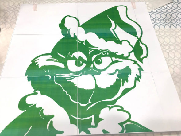 Glitter Grinch canvas tutorial