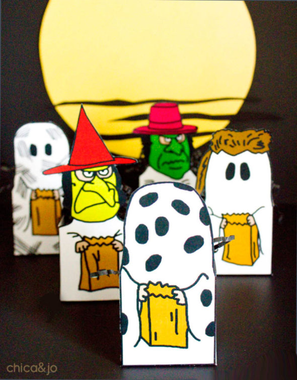 Charlie Brown Peanuts Halloween favor treat boxes