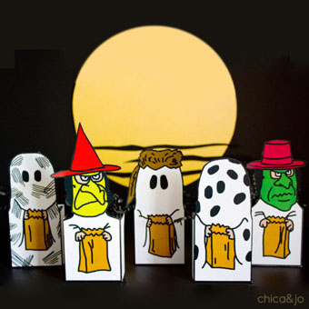 Charlie Brown Great Pumpkin Halloween Favor Boxes