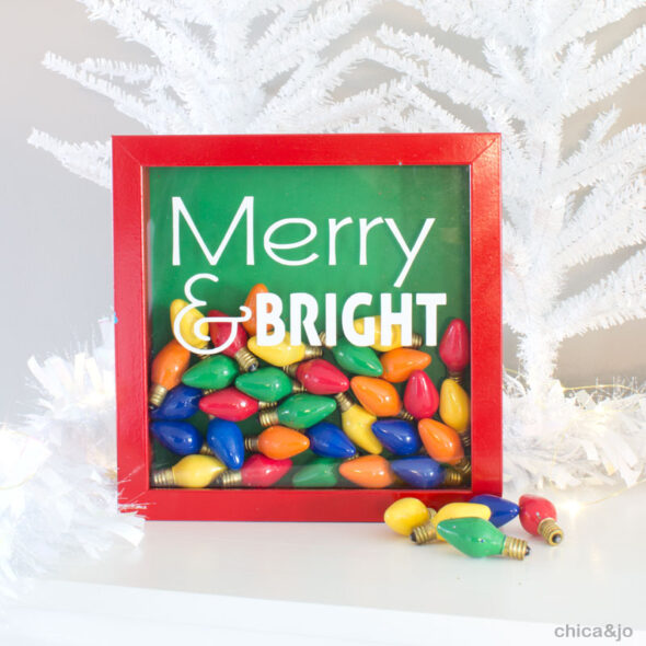 Word Art Using Retro Christmas Lights