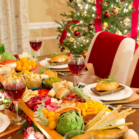 Rustic Italian Christmas Table Decorations