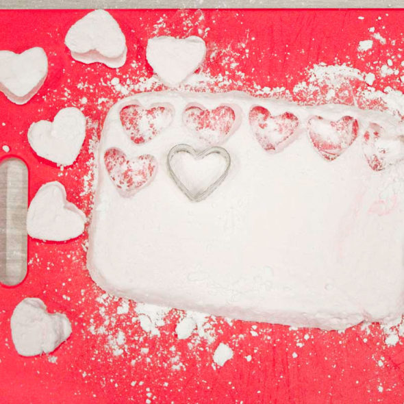Valentine's Day hot cocoa favors with bag tags