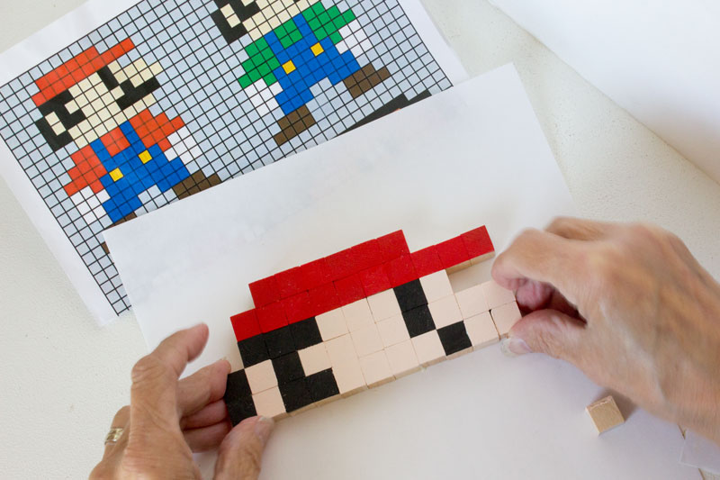 Mario Pipe Pixel Art Grid.
