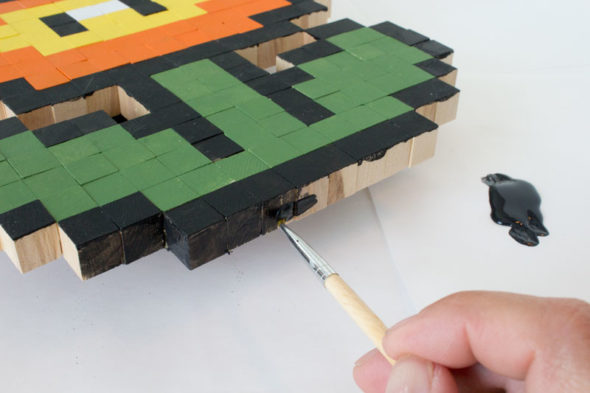 8-bit super mario brothers pixel art pattern