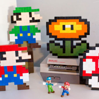 8-Bit Super Mario Brothers Pixel Art (Free Pattern)