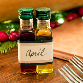 Oil and Vinegar Place Settings and Wedding Favors