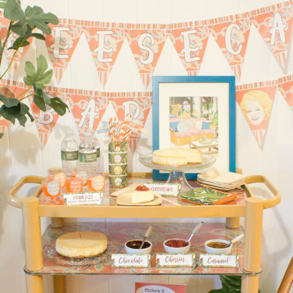 Golden Girls Party With a Cheesecake Bar Cart