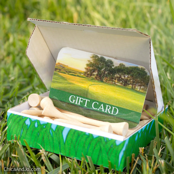 Father's Day golf gift card holder