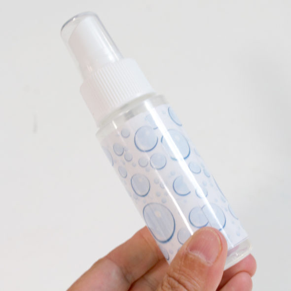 DIY cooling face mist spray bottles with printable labels