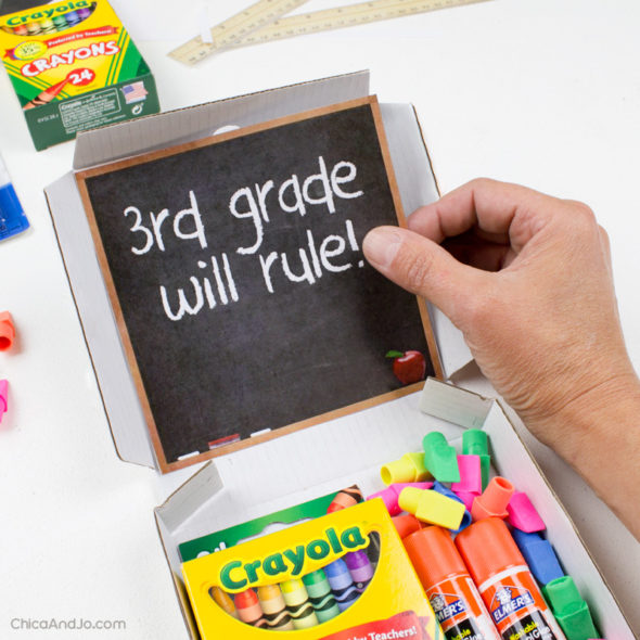 Back to school and teacher appreciation favor box printables